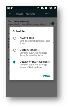 É importante você deixar claro para seu cliente qual o horário de atendimento e a solução permite que você configure status e horários de atendimento